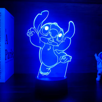 3D Illusion Stitch Night Light with Remote Control and Smart Touch Room Decor Lamp Birthday Valentine'S Day Christmas Gifts