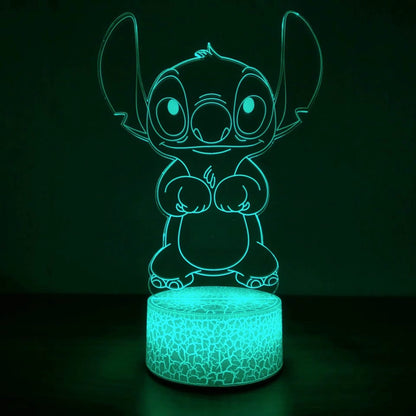 3D Illusion Stitch Night Light with Remote Control and Smart Touch Room Decor Lamp Birthday Valentine'S Day Christmas Gifts