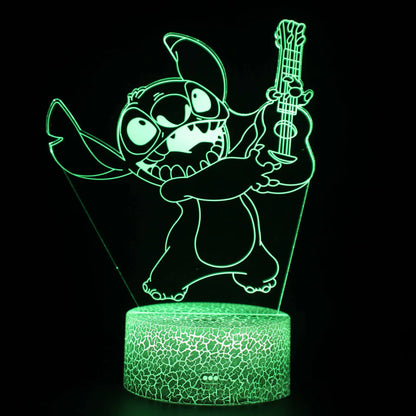 3D Illusion Stitch Night Light with Remote Control and Smart Touch Room Decor Lamp Birthday Valentine'S Day Christmas Gifts