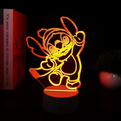 3D Illusion Stitch Night Light with Remote Control and Smart Touch Room Decor Lamp Birthday Valentine'S Day Christmas Gifts